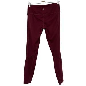 Athletic Leggings Tangerine Sz Med Brick Red High Waist Tummy Control